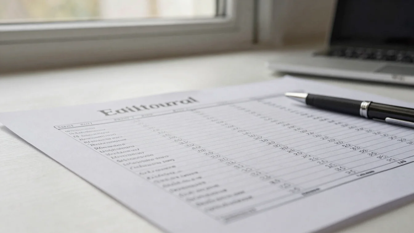 Editorial close detail of a financial report printed on paper bes